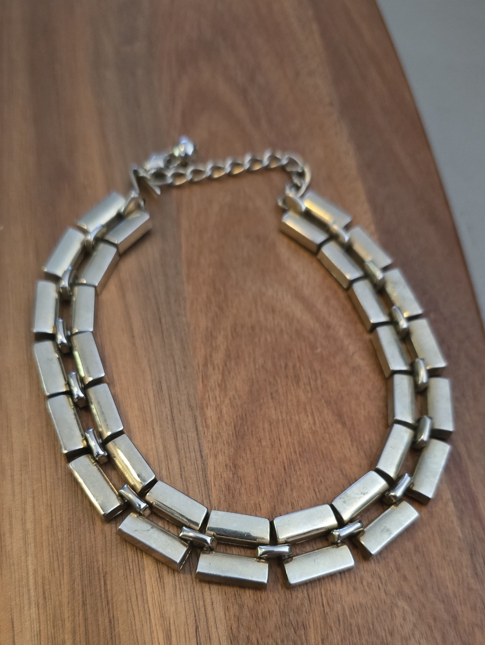 Double-Row Gold Link Necklace
